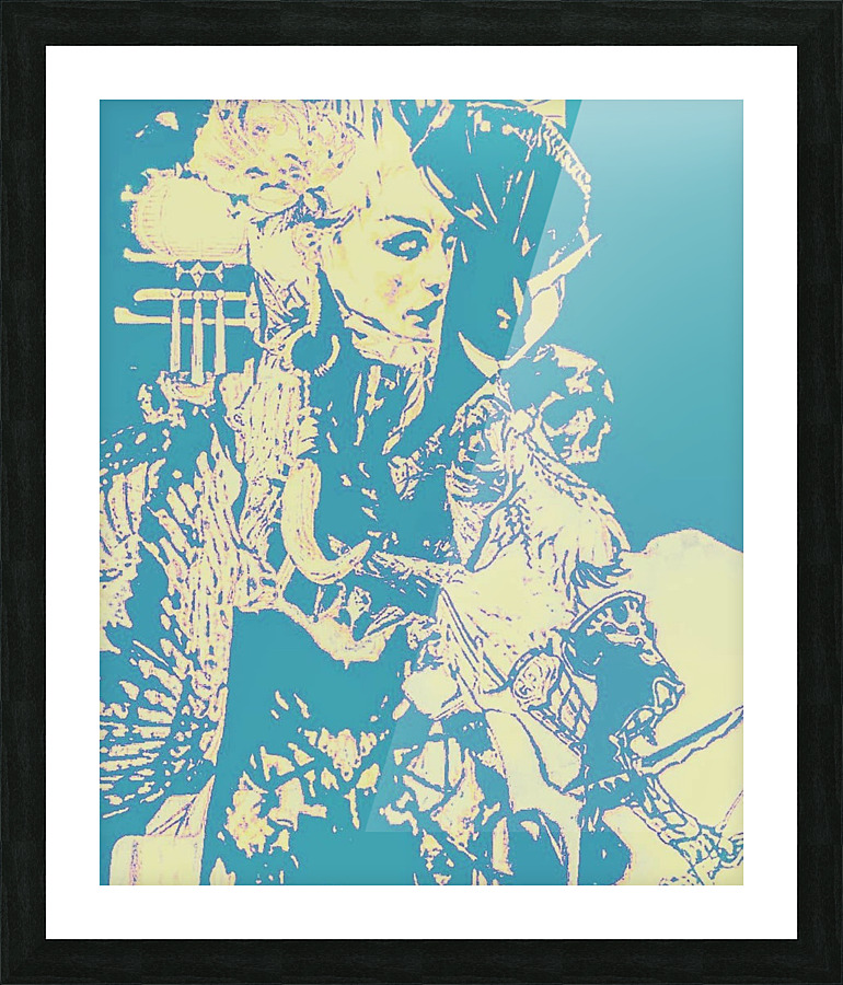 Blue Goddess Picture Frame print