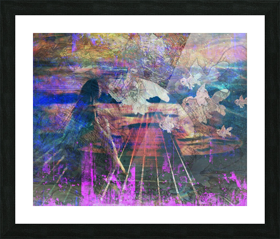 Road less traveled Picture Frame print