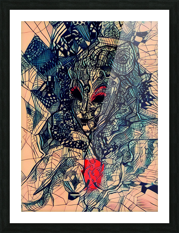 Broken hearts & Painted faces Picture Frame print