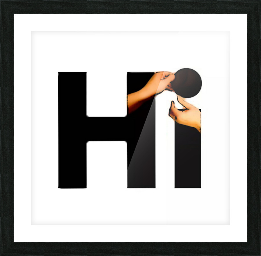 Hi Picture Frame print