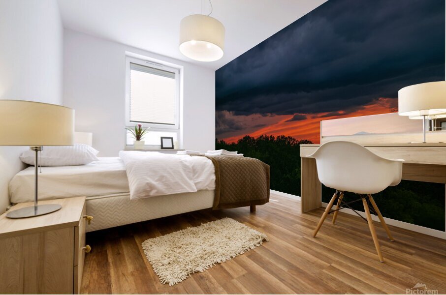 Sunset After The Storm Mural print