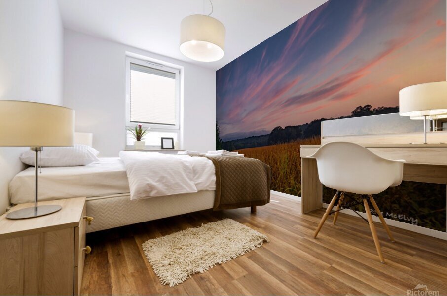 Evening Corn Field Mural print
