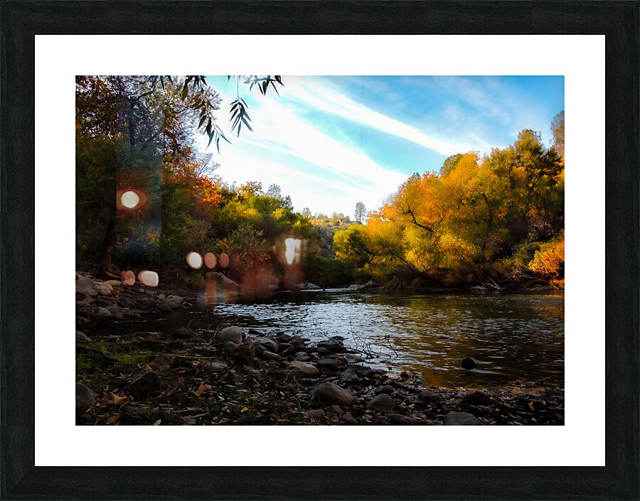 Fall On The River Picture Frame print
