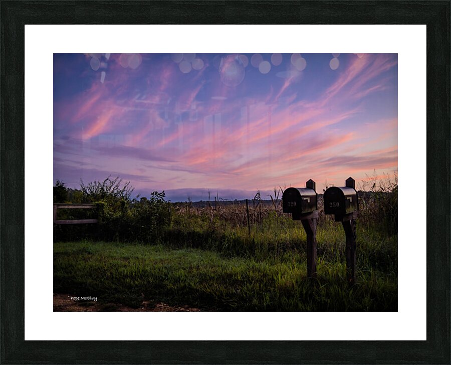 Rural Sunset Picture Frame print