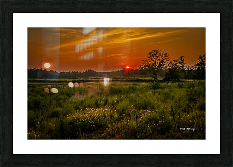Pasture Sunset Picture Frame print