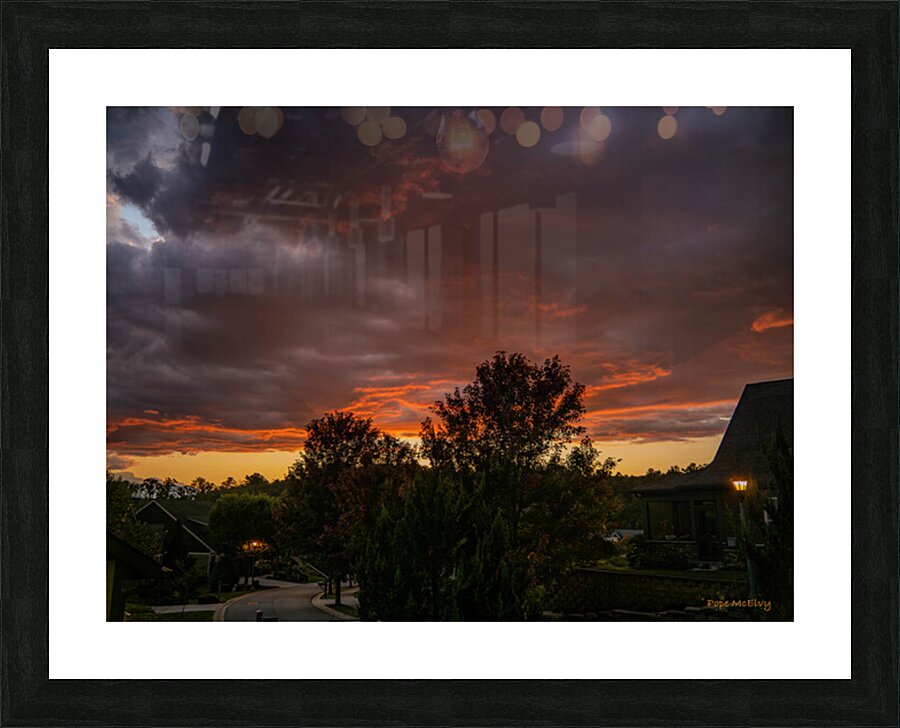 PBF Street Sunset Picture Frame print