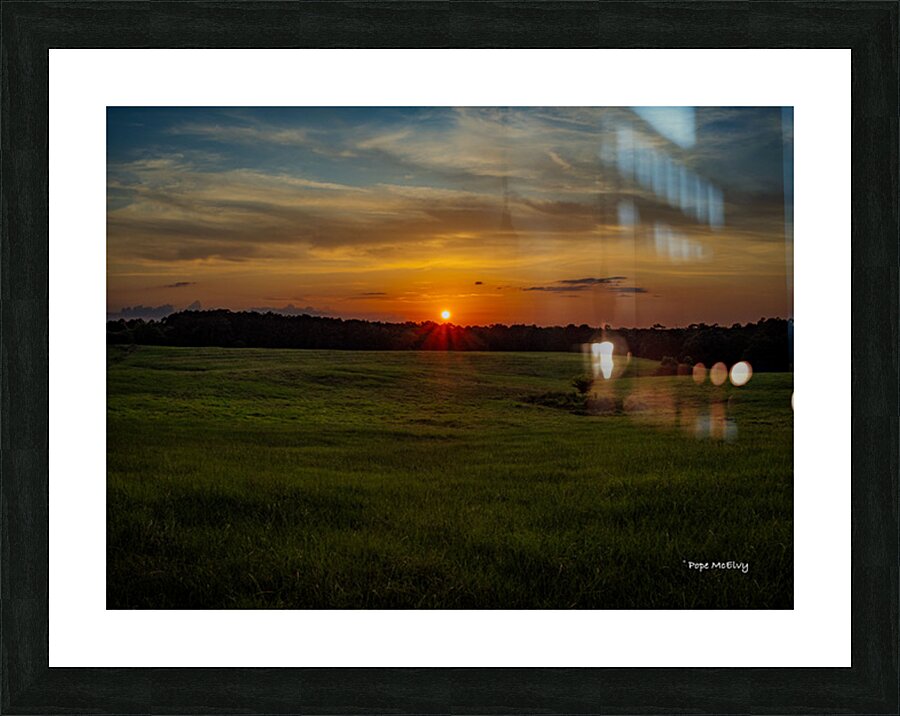 Sunset Over Pasture Picture Frame print
