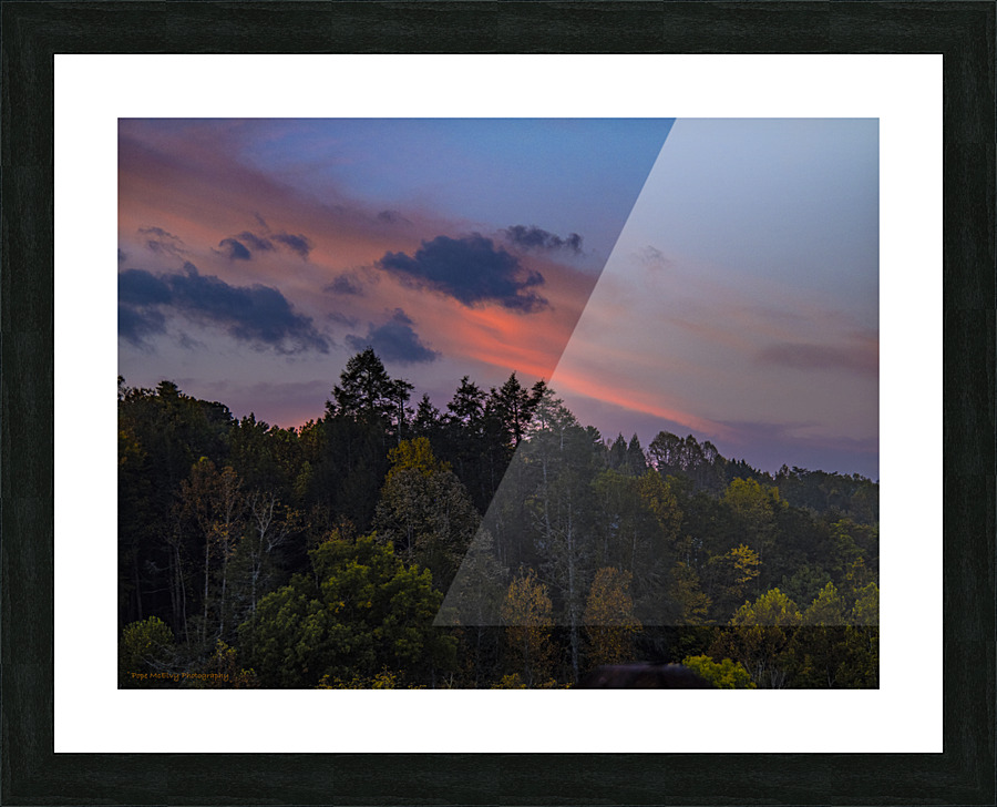Sunset Over Hillside Picture Frame print