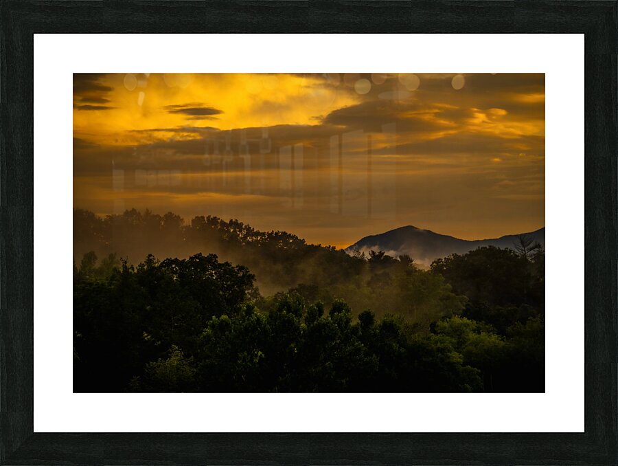 Misty Sunset Picture Frame print