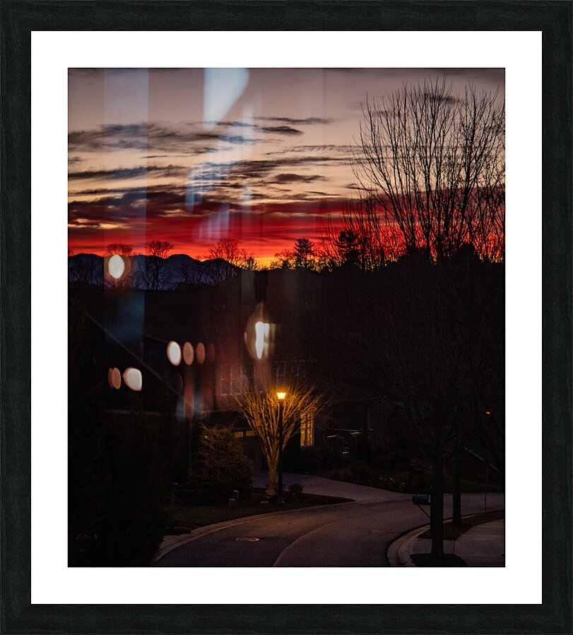 Blood Red Sunset Picture Frame print