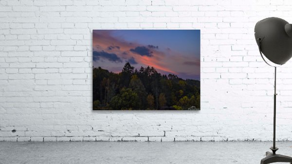 Sunset Over Hillside Wall Preview