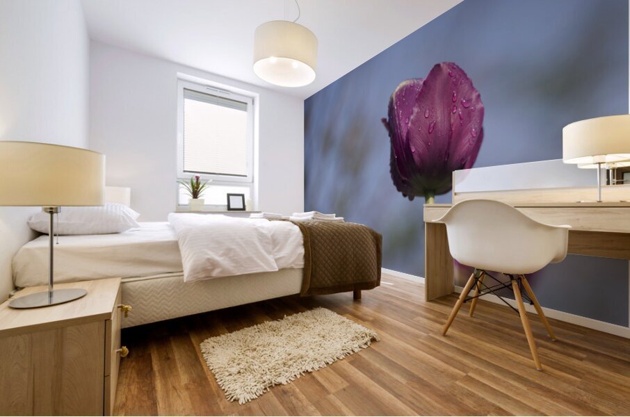 Lady in Purple Mural print