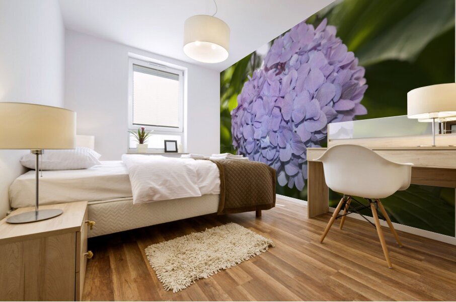 Lilac Hydrangea Mural print