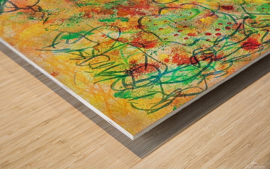 Fantasy. Handpainted  Wood print