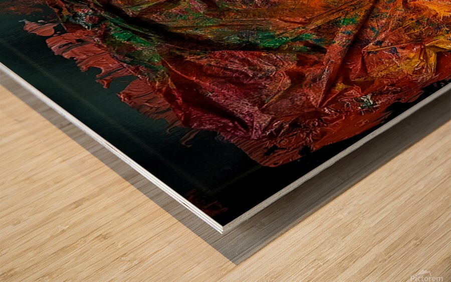 Azarij. Handmade and painted 17 Wood print