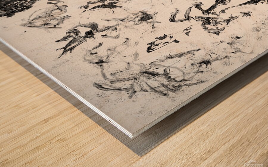 Mitsathos. Handpainted  4 Wood print