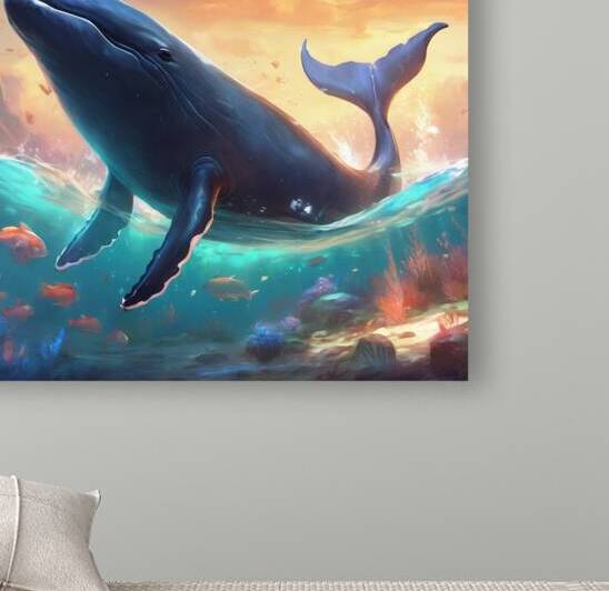 Enchanting whale mural by toumi