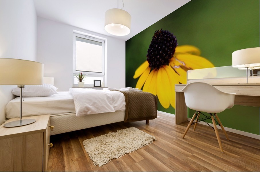 Lone Yellow Flower  Mural print