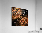 Glowing background with bubbles Acrylic Print