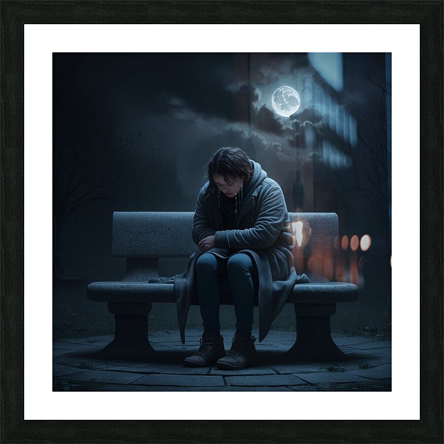 broken hearted Picture Frame print
