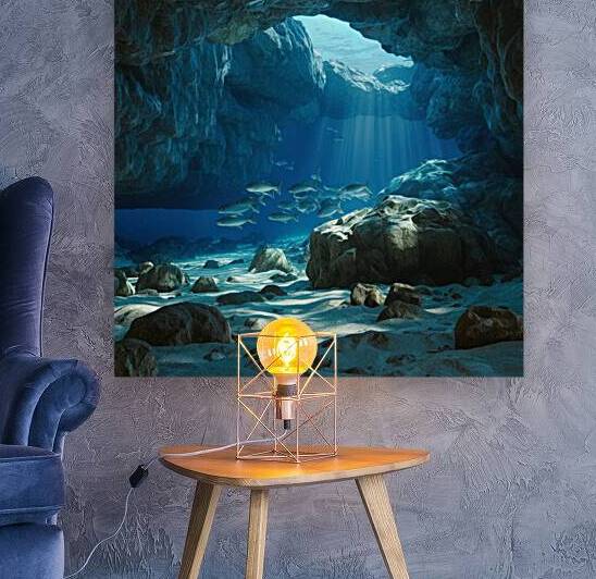 underwater cave with sunlight  by aref