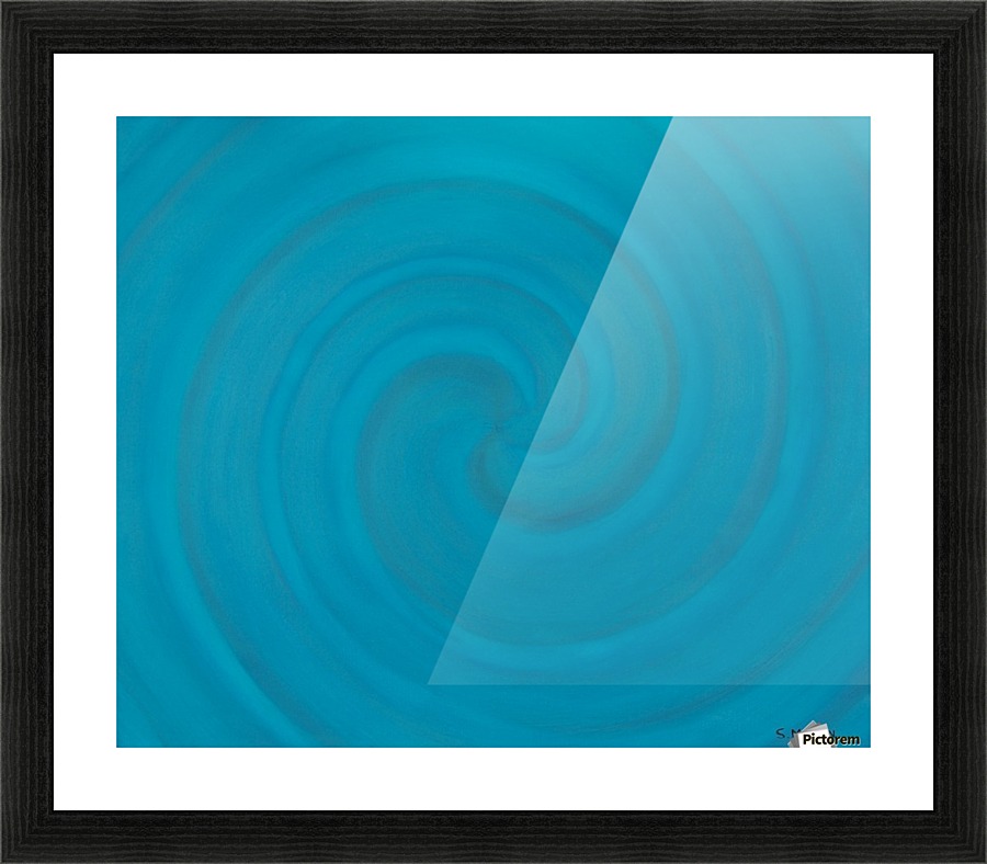 Blue Spiral. Picture Frame print