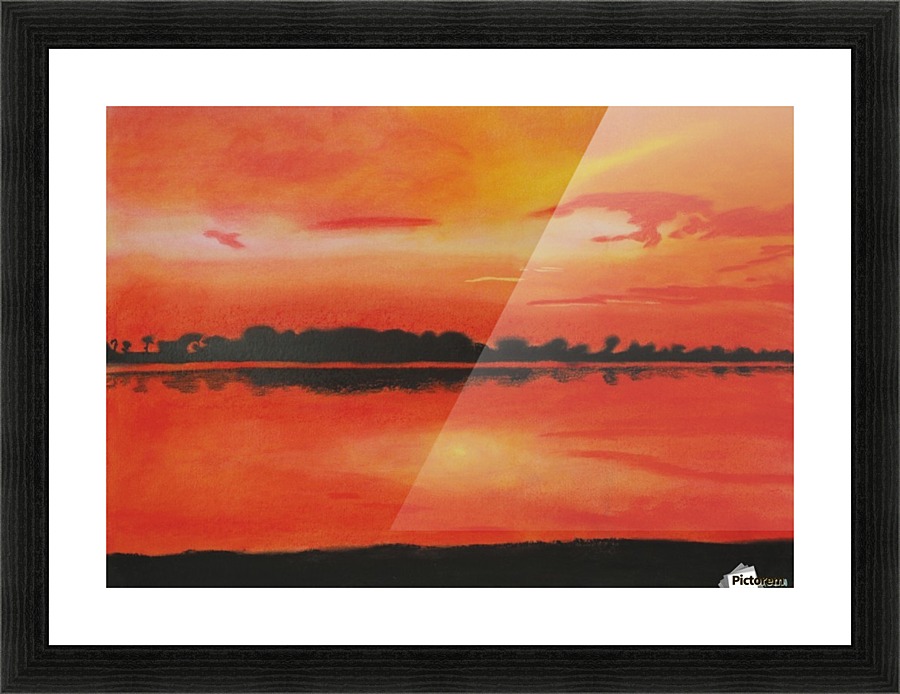 Red sky at night. Picture Frame print