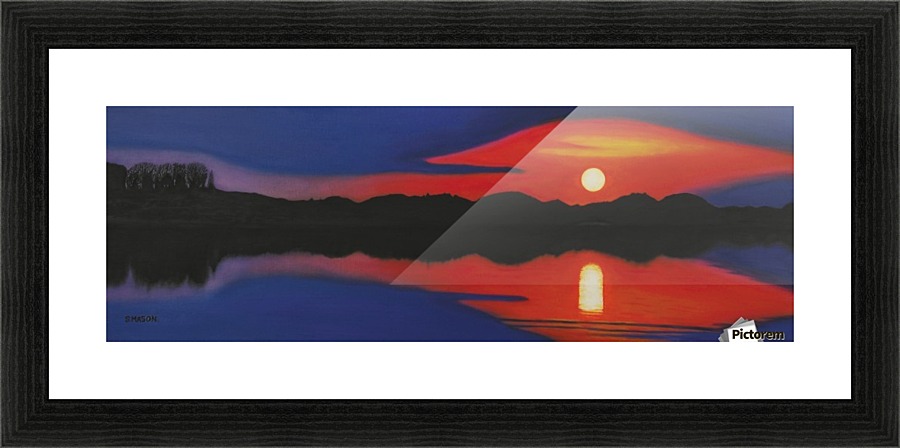 Setting Sun . Picture Frame print
