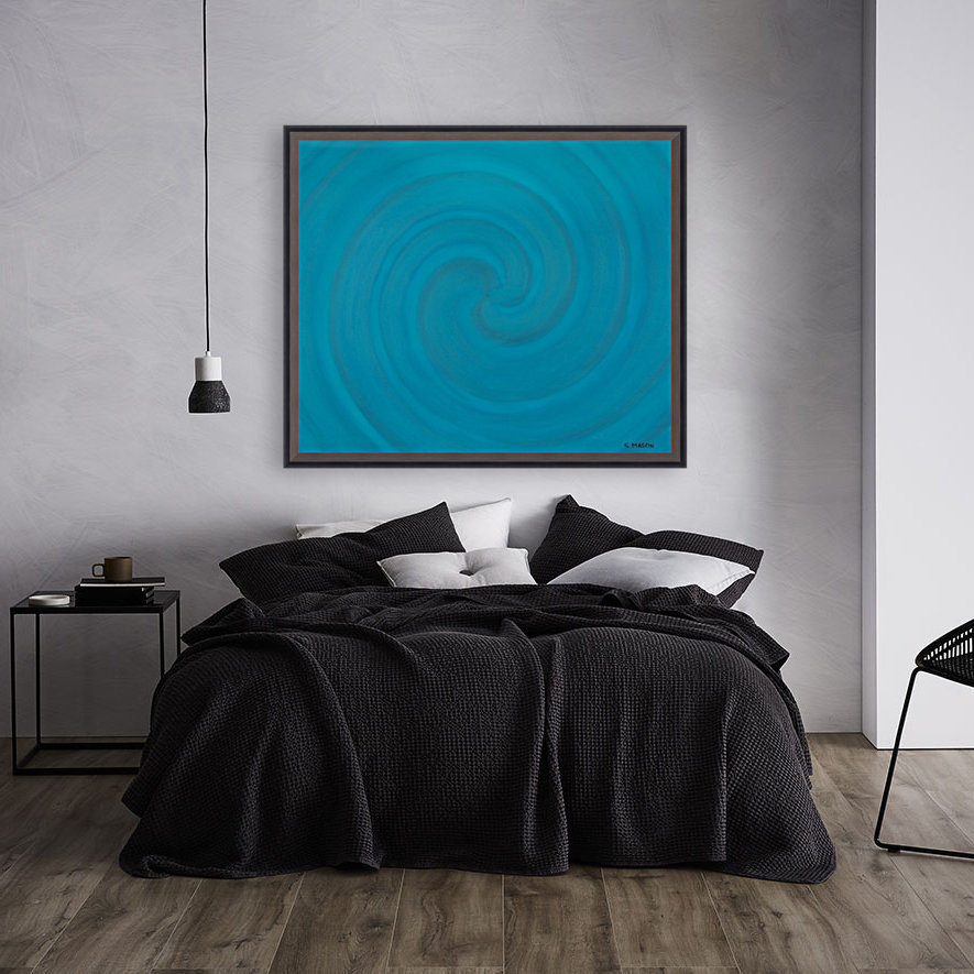 Blue Spiral. Reproduction