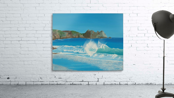 Porthcurno wave. Wall Preview