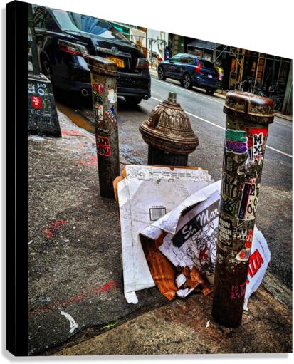 NYC   Empty Pizza Boxes by a Fire Hydrant