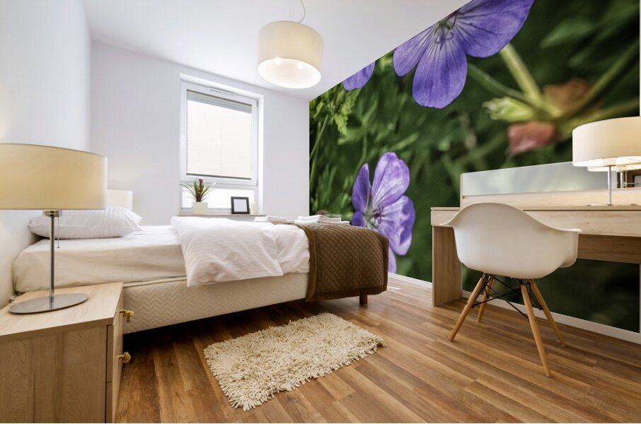 purple flowers Mural print