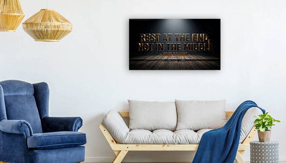 Kobe Bryant Quote Rest at the End 3D Text. by Maxi Art