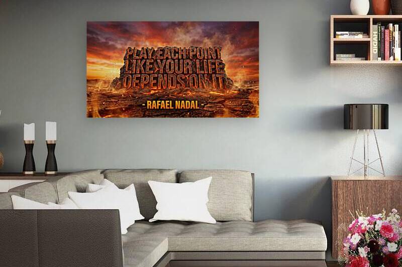Fiery Motivational Quote 3D Lava Text Effect on Dramatic Background by Maxi Art