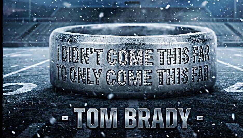 Motivational Quote Ring Diamond Text on Dark Snowy Football Field by Maxi Art