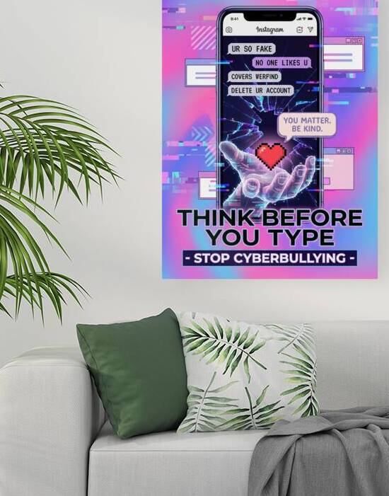 Cyberbullying Awareness Illustration Digital Hara by Maxi Art