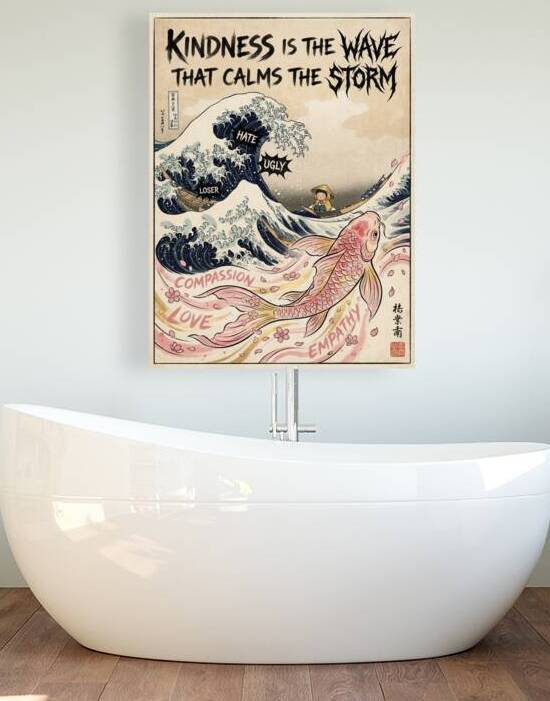Anti bullying Poster Kindness Calms The Storm Jap by Maxi Art