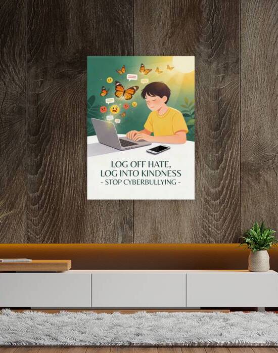 Cyberbullying Awareness Illustration Boy Finds Di by Maxi Art