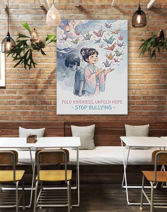 Anti Bullying Illustration Kindness and Hope Over by Maxi Art