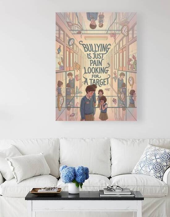 Bullying Is Just Pain Looking for a Target School by Maxi Art