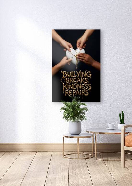 Bullying Prevention Concept Diverse Hands Repairi by Maxi Art