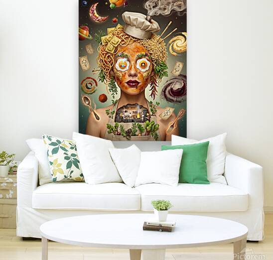 Culinary Art: Surreal Portrait of a Chef Embodying Gastronomy an by Maxi Art