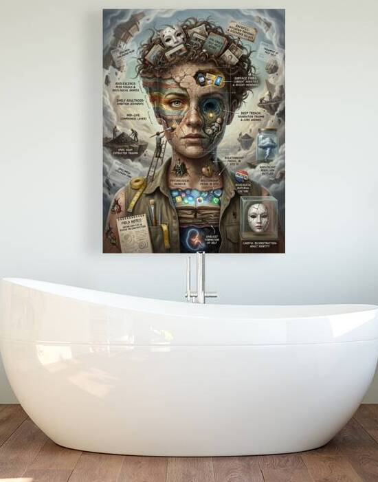 Psychological Analysis: Mapping the Layers of Identity and Traum by Maxi Art