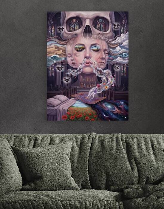 Surrealism Illustration of Life Cycle Mortality and Memory in  by Maxi Art