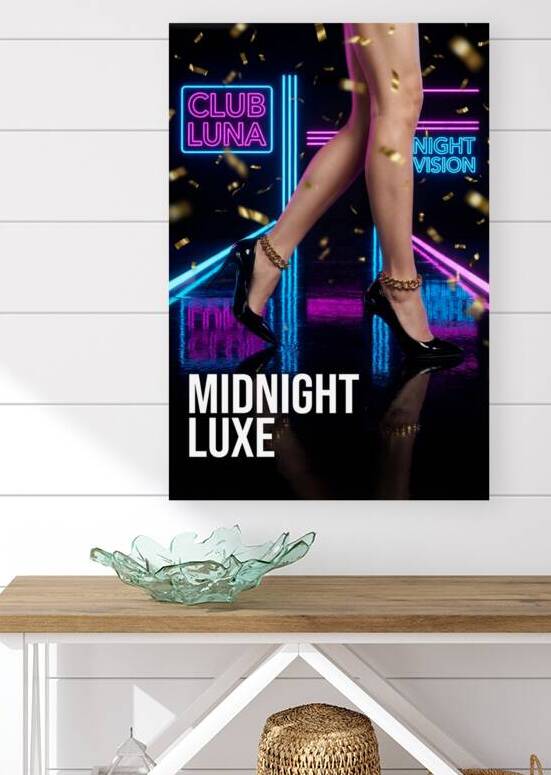 Nightclub High Heels Fashion Womans Legs Walking in Black Pate by Maxi Art