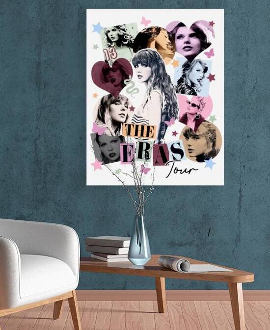 Taylor Swift Eras Tour Collage Poster Featuring Multiple Pop Sta by Maxi Art