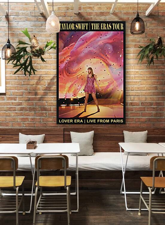 Taylor Swift Eras Tour Live Performance: Pink Confetti and Shimm by Maxi Art