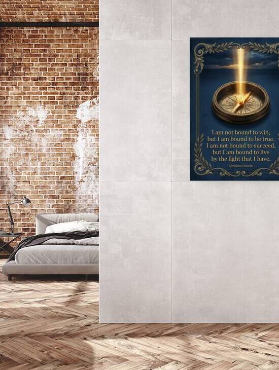 Inspirational Compass Quote Light Guidance by Maxi Art