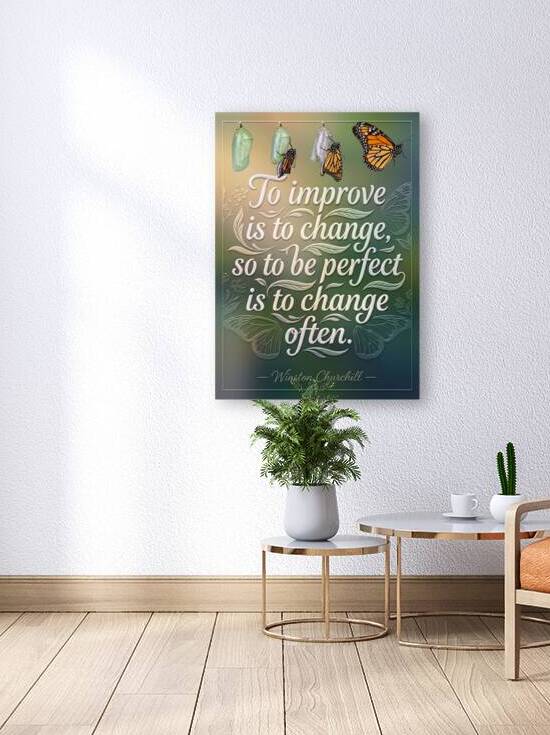 Monarch Butterfly Metamorphosis Inspirational Quote Art by Maxi Art