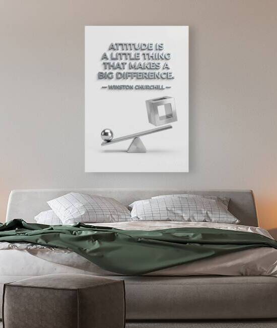 Attitude Quote Balance Concept 3D Render Illustration by Maxi Art